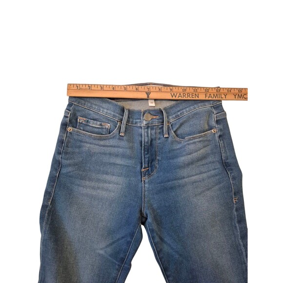 FRAME le Skinny de Jeanne Crop Jeans Stretch Denim Jeans Medium Wash sz 26 - Picture 3 of 7